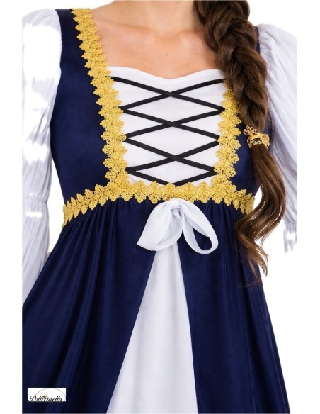 Fantasia de Mulher Medieval Azul Tamanho M Novo | Fantasias para Adultos O Rei do Carnaval